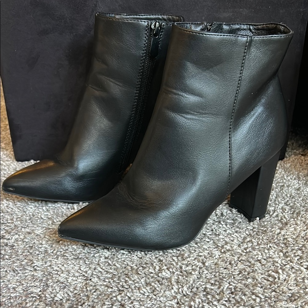 Dream Pairs Black Ankle Booties with Block Heel